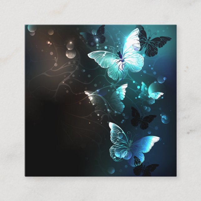 Mint Night Butterflies Rabattkort (Framsida)
