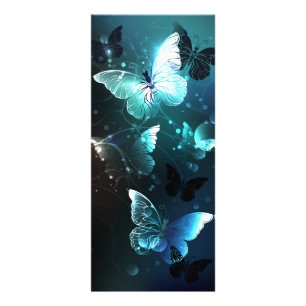 Mint Night Butterflies Reklamkort
