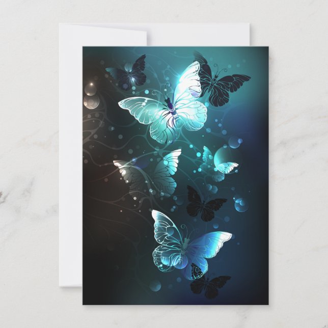 Mint Night Butterflies Spara Datumet (Framsida)