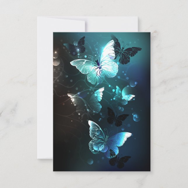 Mint Night Butterflies Spara Datumet (Framsida)
