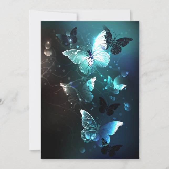 Mint Night Butterflies Spara Datumet (Framsida)
