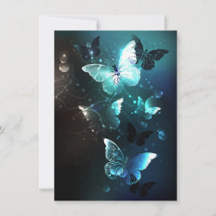 Mint Night Butterflies Tack Kort