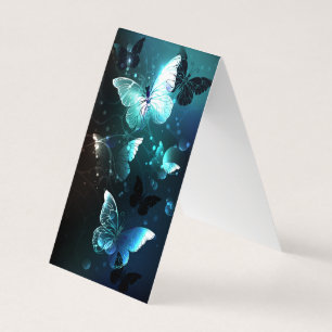 Mint Night Butterflies Visitkort