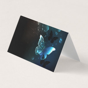 Mint Night Butterflies Visitkort