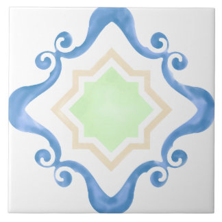 Mint och Blue Ceramic Tile i Medelhavet Kakelplatta