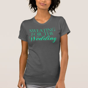 Mint och Grått-sötning för Bröllop. Singlet T-shirt