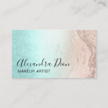 Mint och koppar-ro-glitter makeup-artist