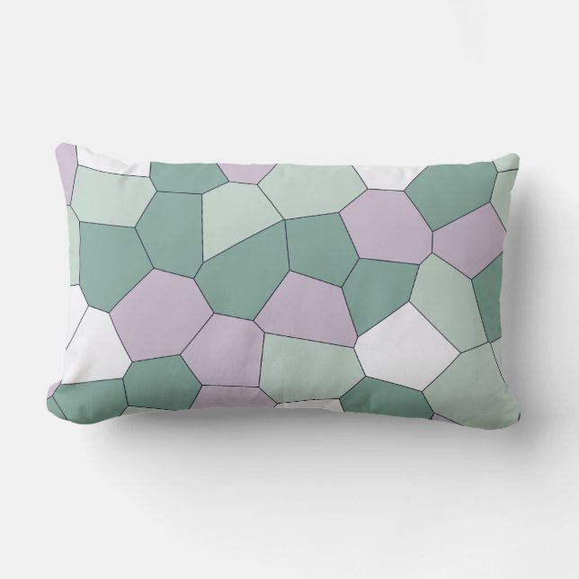Mint och Lavender Lumbarkudde (Framsida)