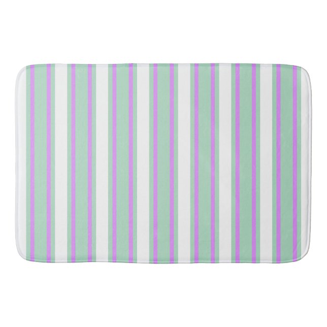 Mint och lilac candy rand badrumsmatta (Framsidan)