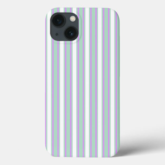 Mint och lilac candy rand Fodral-Mate iphone case (Baksida)