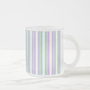 Mint och lilac candy rand frostad glasmugg