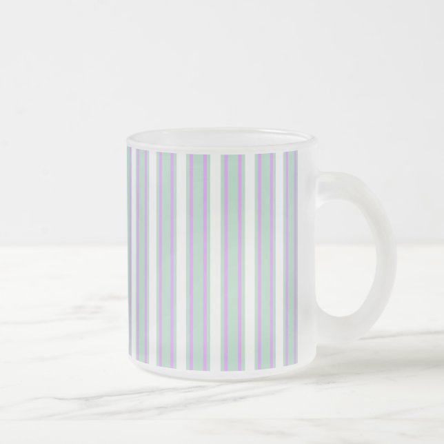 Mint och lilac candy rand frostad glasmugg (Höger)