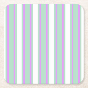 Mint och lilac candy rand underlägg papper kvadrat
