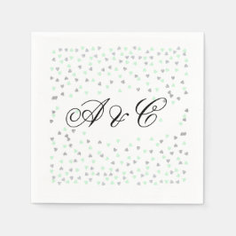 Mint och Silver Party Napkins Pappersservett