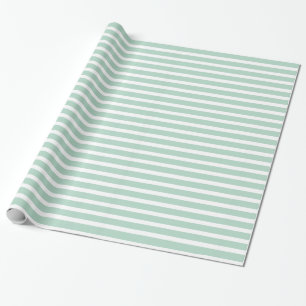 Mint- och vitrandar presentpapper