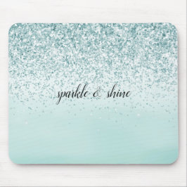 Mint Ombre Glitter personlig Musmatta