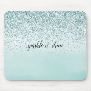 Mint Ombre Glitter personlig Musmatta