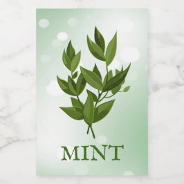 Mint Örters-etikett Mat Etikett