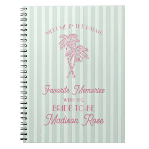Mint Palm Springs Favoritminnen med bruden Anteckningsbok