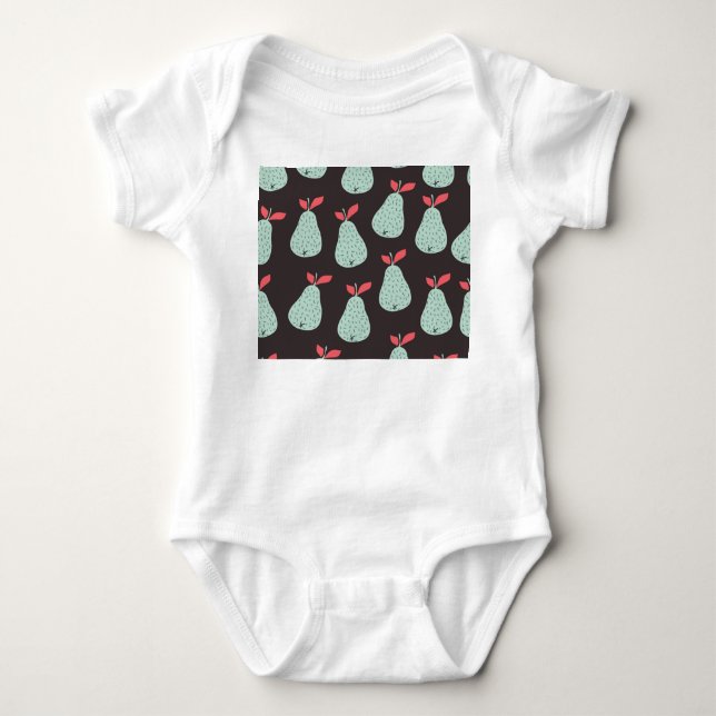 Mint Pears: Vintage Seamless Struktur T Shirt (Framsida)