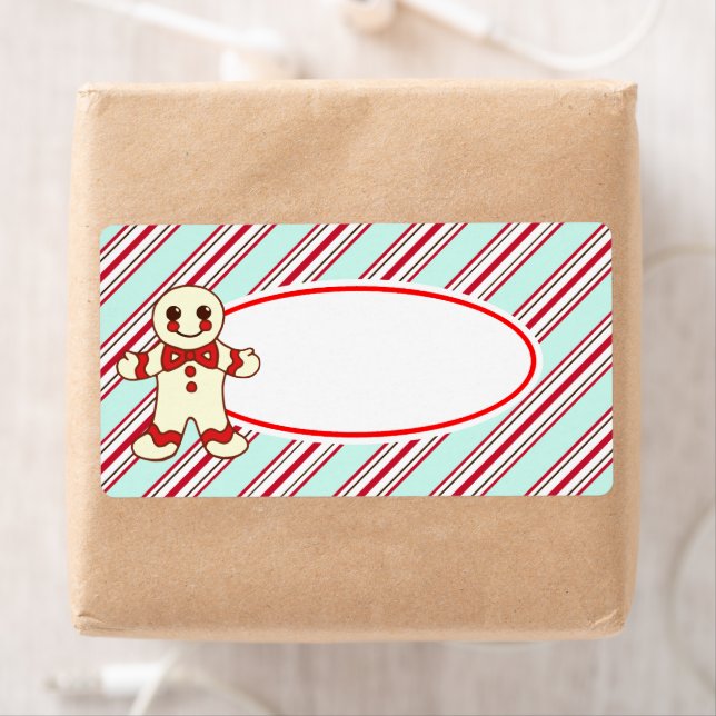 Mint Peppermint jul Cookies Labels Fraktsedel (Insitu)
