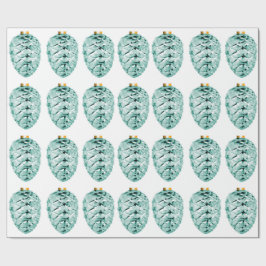 Mint Pinecones Wrapping Papper Presentpapper