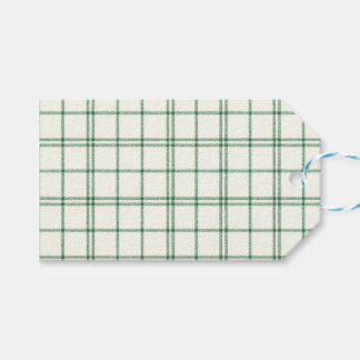 Mint Plaid Presentetikett