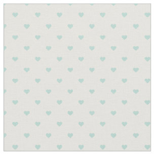 Mint Polka Dot Hearts Tyg
