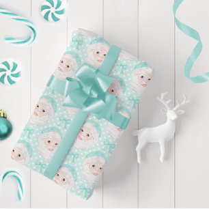 Mint Preppy Rosa Hat Santa Mint Bows Polka Dot Presentpapper