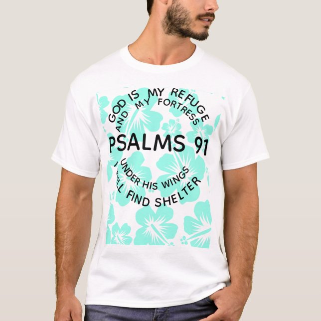 Mint psaltar 91 blommig skjorta t shirt (Framsida)