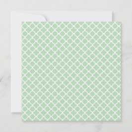 Mint Quatrefoil Birthday Inbjudningar