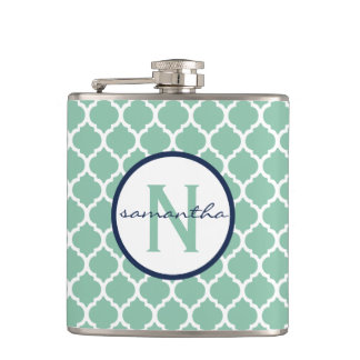Mint Quatrefoil Monogram Fickplunta