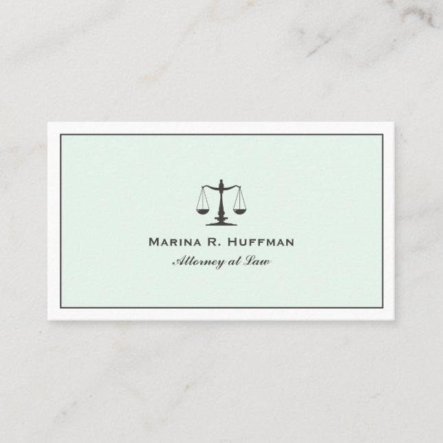 Mint Ram Attorney Justice  Professionell Visitkort (Framsida)