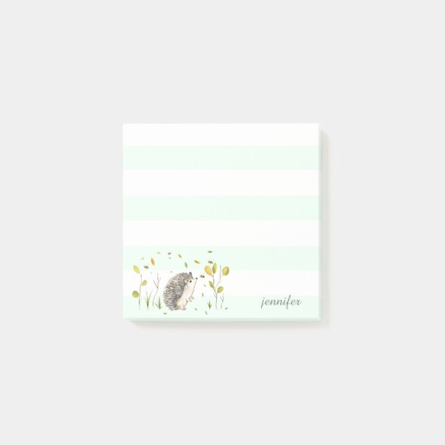 Mint Rand Hedgehog Post-it® Notes Post-it Block (Framsida)