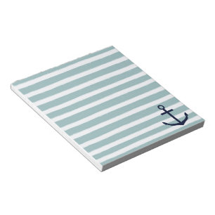 Mint Rand Nautical Anchor Anteckningsblock