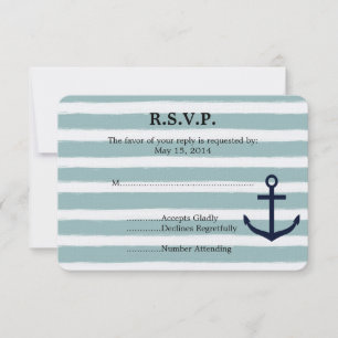 Mint Rand Nautical Anchor Beach Wedding OSA Kort