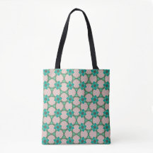 Mint & Red Retro Blommig Storsoppa