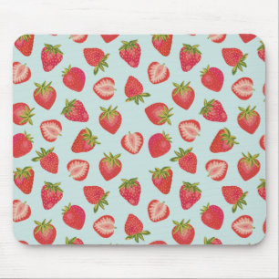 Mint & Red Summer Strawberry Mönster Musmatta