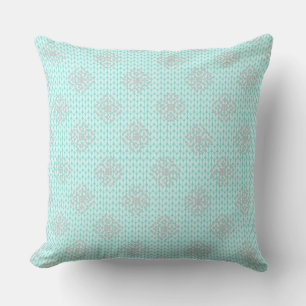 Mint/Rosa Aztec Reversible Pastel Pillow Kudde