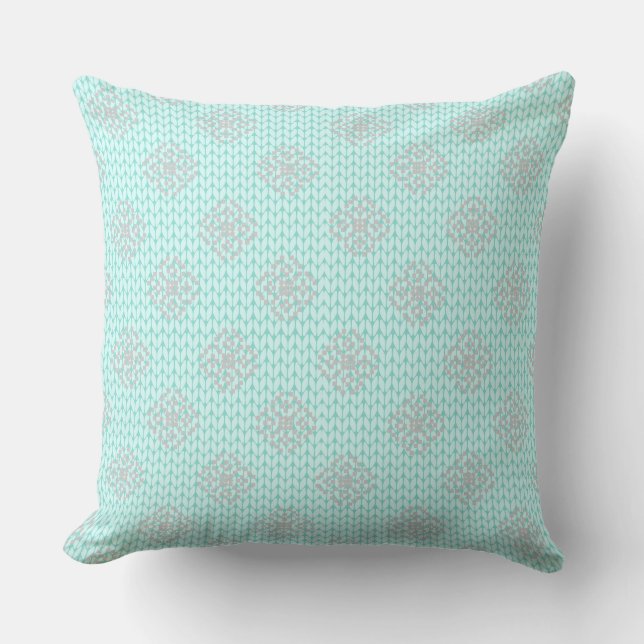 Mint/Rosa Aztec Reversible Pastel Pillow Kudde (Framsida)