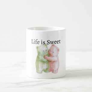 Mint Rosa Björnar Livet är Sött Kaffemugg
