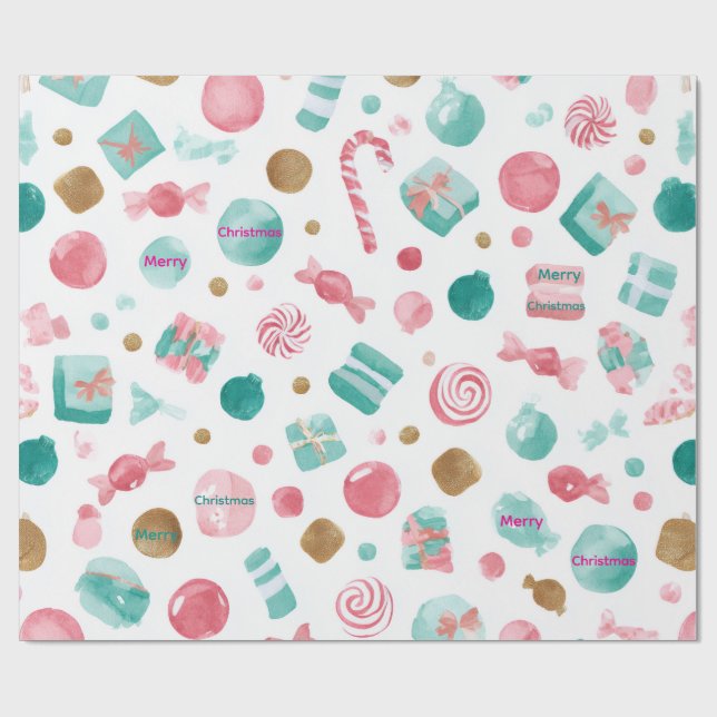 Mint & Rosa CANDY Jul Papper Presentpapper (Platt)