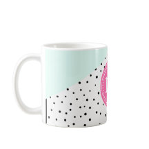 Mint, Rosa & Gult, sommartid, Personlig Monogram