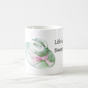 Mint Rosa Hatt Livet är Sött Kaffemugg
