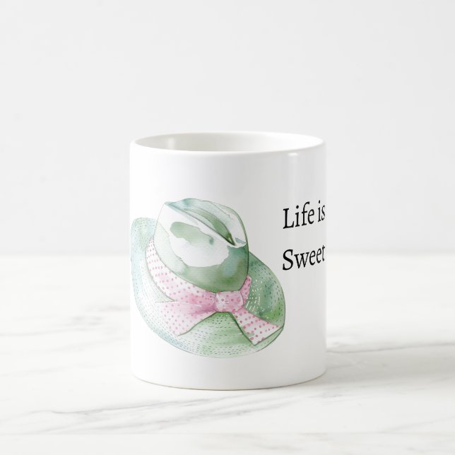 Mint Rosa Hatt Livet är Sött Kaffemugg (Center)