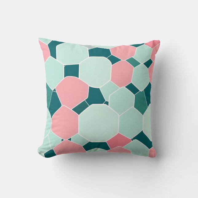 Mint Rosa Mosaic Cushion Kudde (Framsida)
