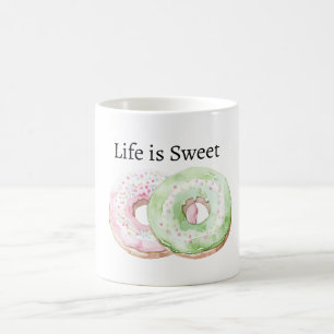 Mint Rosa Munkar Livet är Ljuvligt Kaffemugg