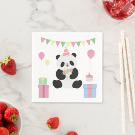 Mint & Rosa Panda-design Pappersservett