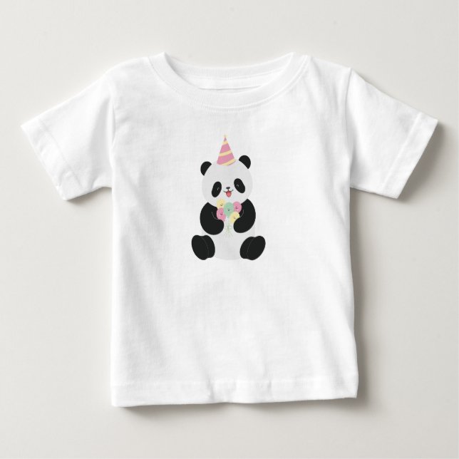 Mint & Rosa Panda-design T Shirt (Framsida)