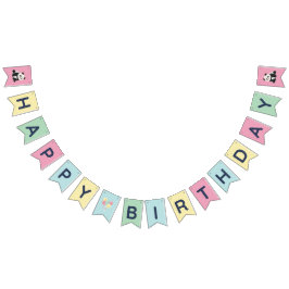 Mint & Rosa Panda-design Vimplar